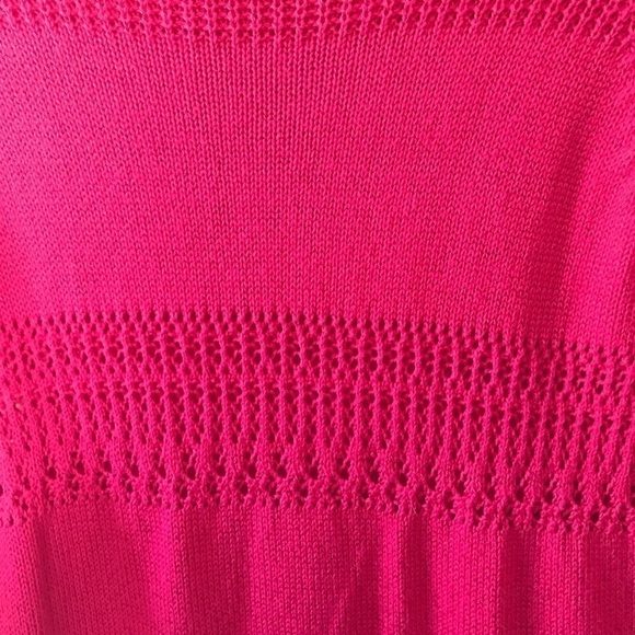 Chelsea & Theodore pink knit & crochet detail M - Picture 6 of 8